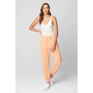 BLANKNYC Power Hour Sweatpants Jogger M Drawstring Zip Pockets Orange NWT B90